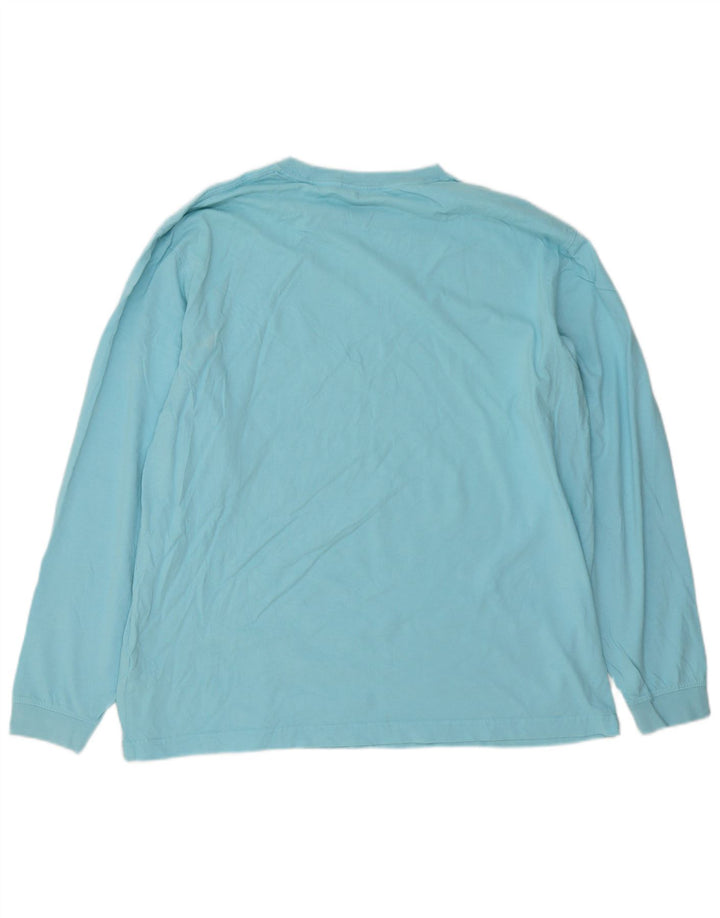 L.L.Bean Mens Top Long Sleeve Large Blue Cotton