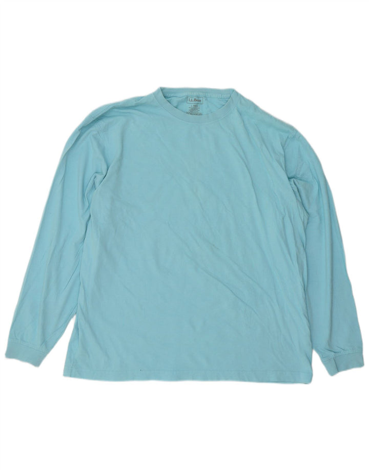 L.L.Bean Mens Top Long Sleeve Large Blue Cotton
