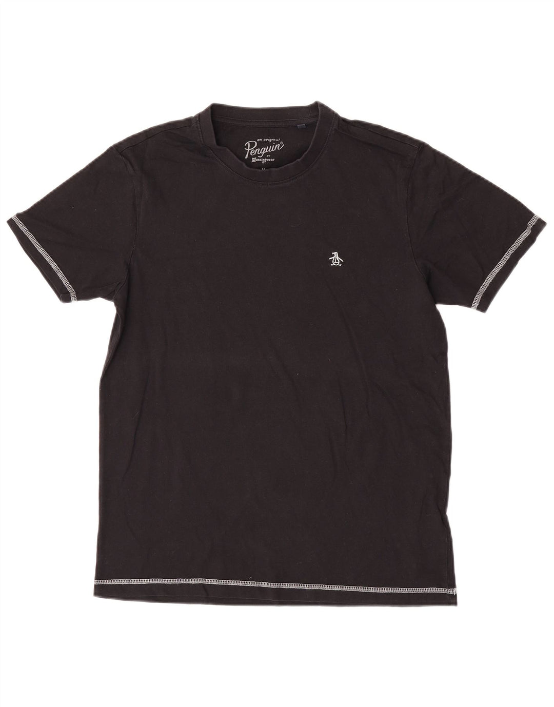 Penguin Herre T-Shirt Top Medium Sort Bomuld
