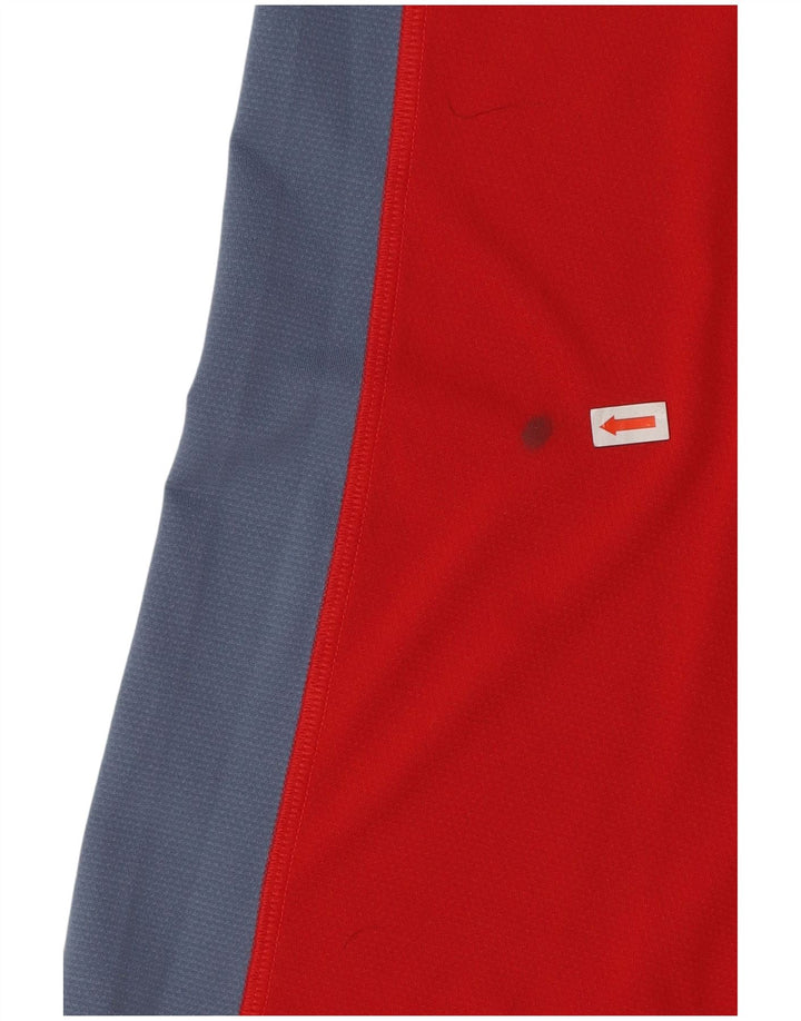 New Balance Mens T-Shirt Top Medium Red Colourblock
