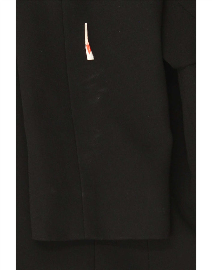 Jachetă Hobbs pentru femei Crop 1 Button Blazer UK 10 Small Black Acetat