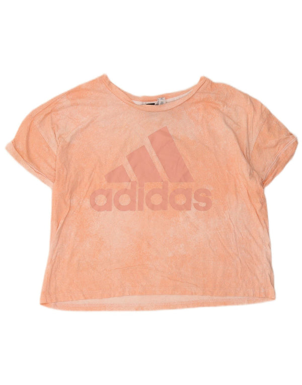 Adidas Womens Graphic T-Shirt Top UK 20/22 XL Pink Tie Dye Cotton