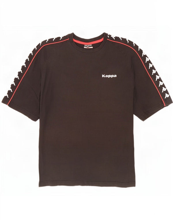 Kappa T-Shirt Graphique Homme Top XL Noir Coton