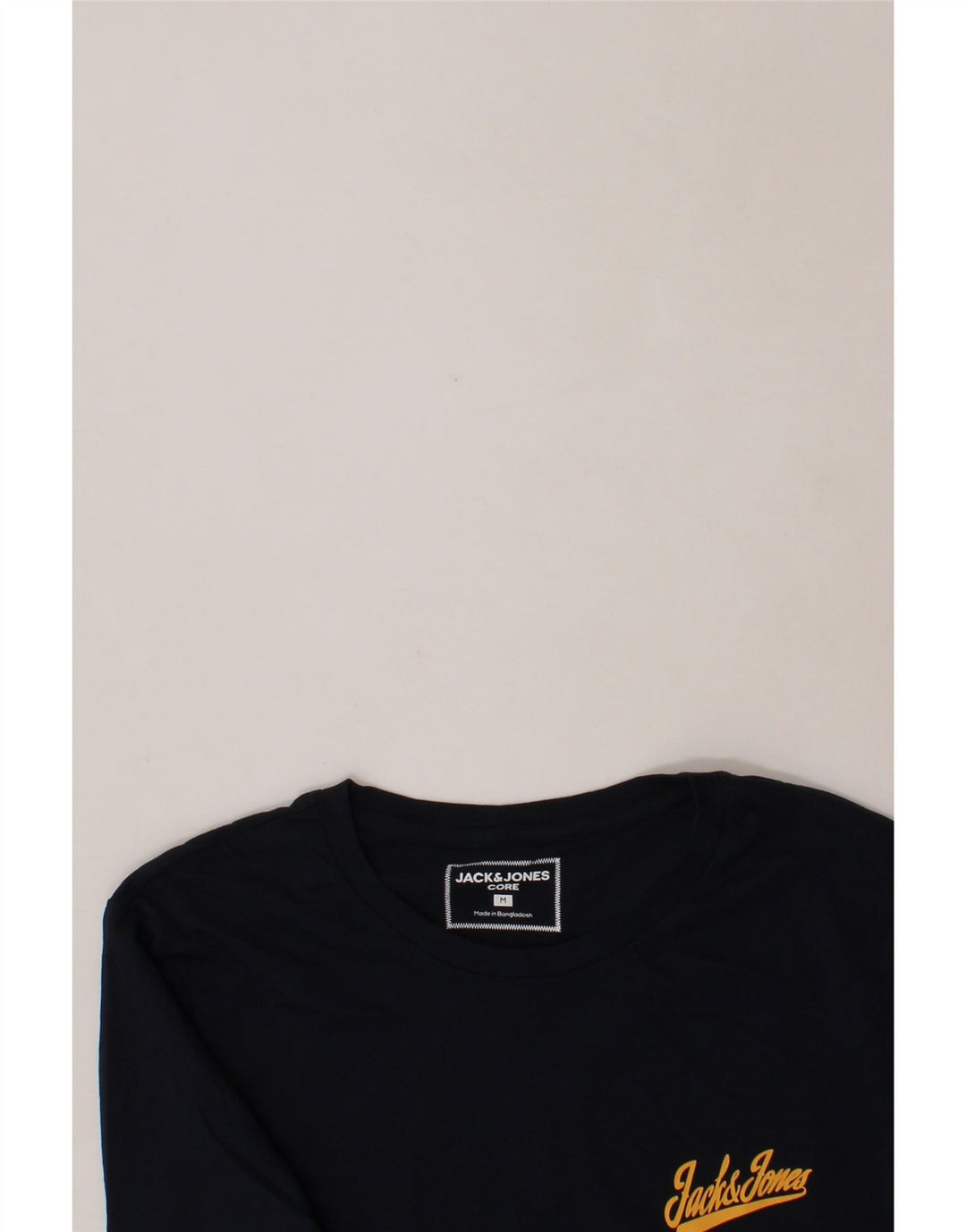 JACK & JONES Mens T-Shirt Top Medium Black Cotton Vintage Jack & Jones and Second-Hand Jack & Jones from Messina Hembry 