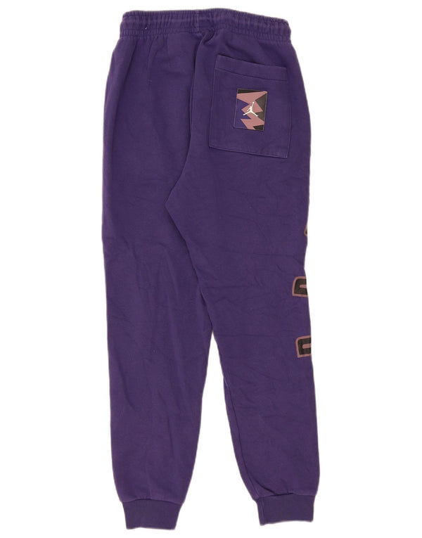 Jordan Mens Graphic Tracksuit Trousers Joggers XS Purple Cotton