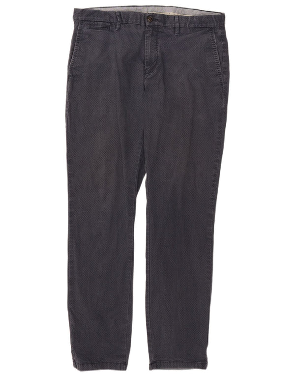 Pantaloni chino dritti da uomo Tommy Hilfiger W36 L32 blu navy maculato