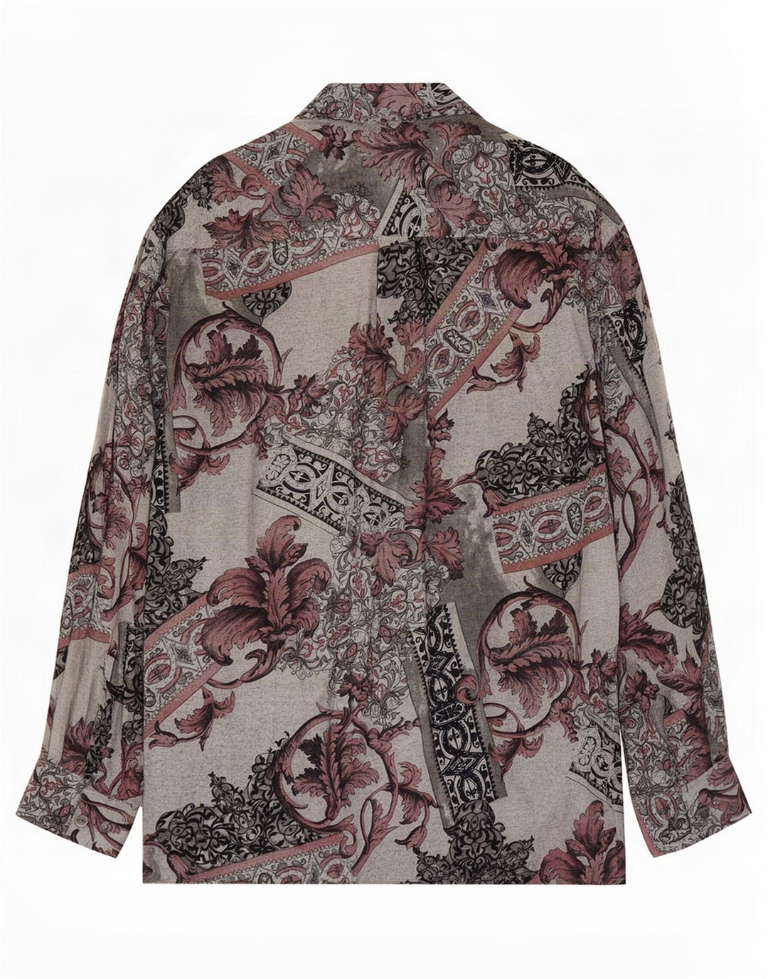 Hatico Mens Abstract Pattern Shirt Medium Grey Viscose