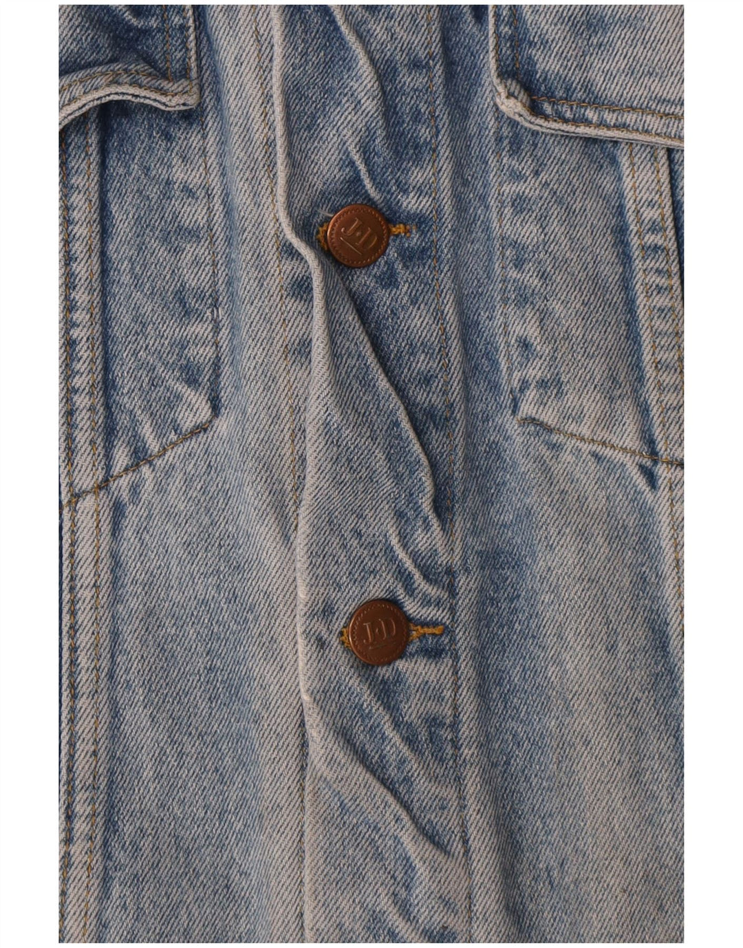 Vintage Herren Jeansjacke UK 38 Mittelblaue Baumwolle
