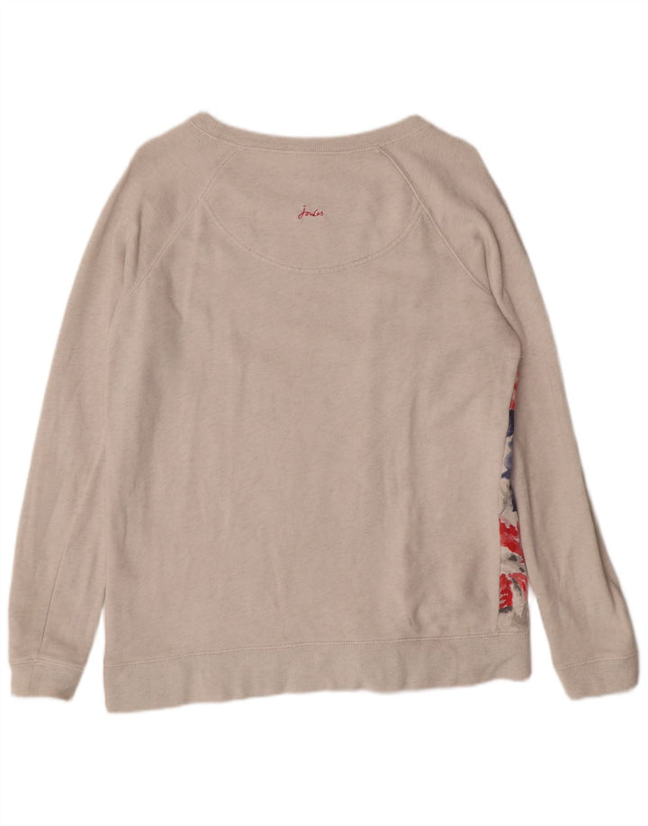 JOULES Womens Sweatshirt Jumper UK 12 Medium Grey Floral