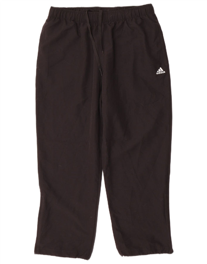 Pantaloni da tuta Adidas Climalite da uomo grandi in poliestere nero