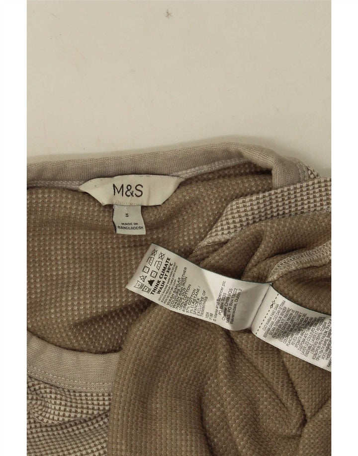 Marks & Spencer Herre Top Langærmet Medium Beige Bomuld