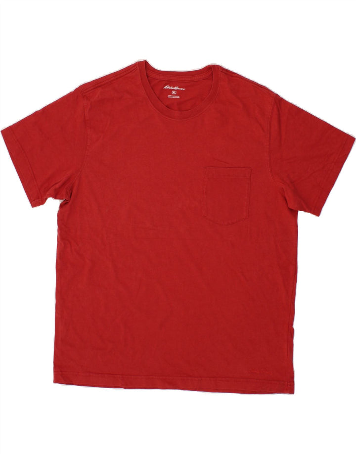 EDDIE BAUER Mens T-Shirt Top XL Red Cotton Vintage Eddie Bauer and Second-Hand Eddie Bauer from Messina Hembry 