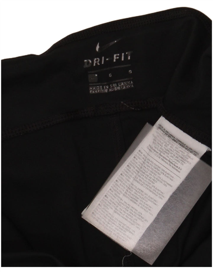 Nike Womens Dri Fit Leggings UK 14 Large Black Polyester