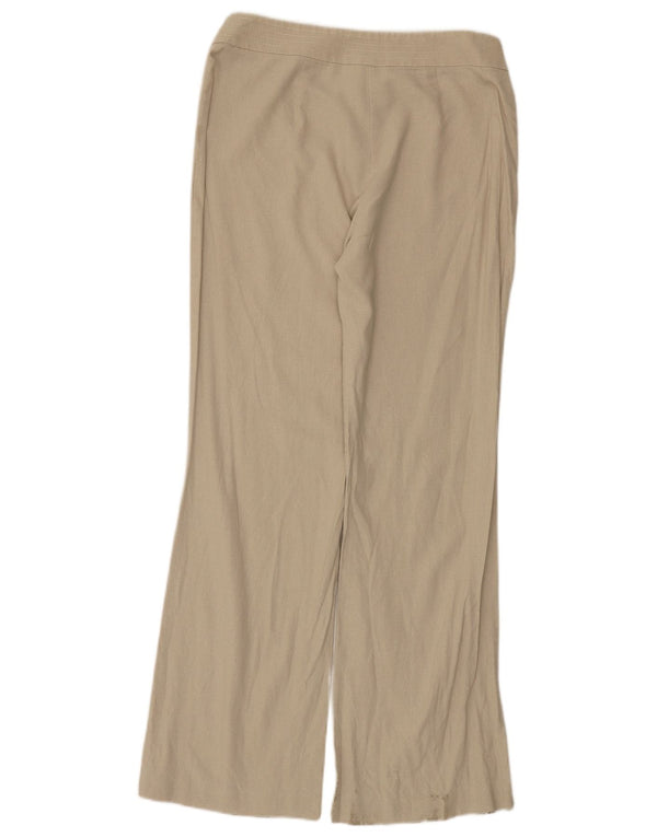 Marks & Spencer Womens Bootcut Casual Trousers UK 12 Medium W30 L31 Beige