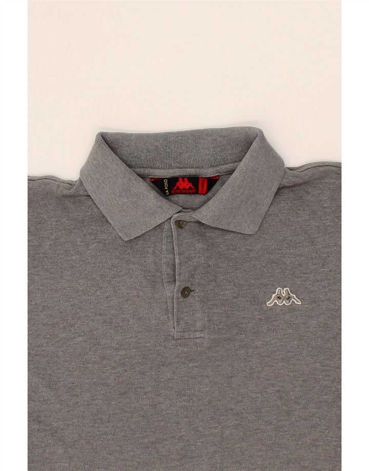 KAPPA Mens Polo Shirt XL Grey Cotton Vintage Kappa and Second-Hand Kappa from Messina Hembry 