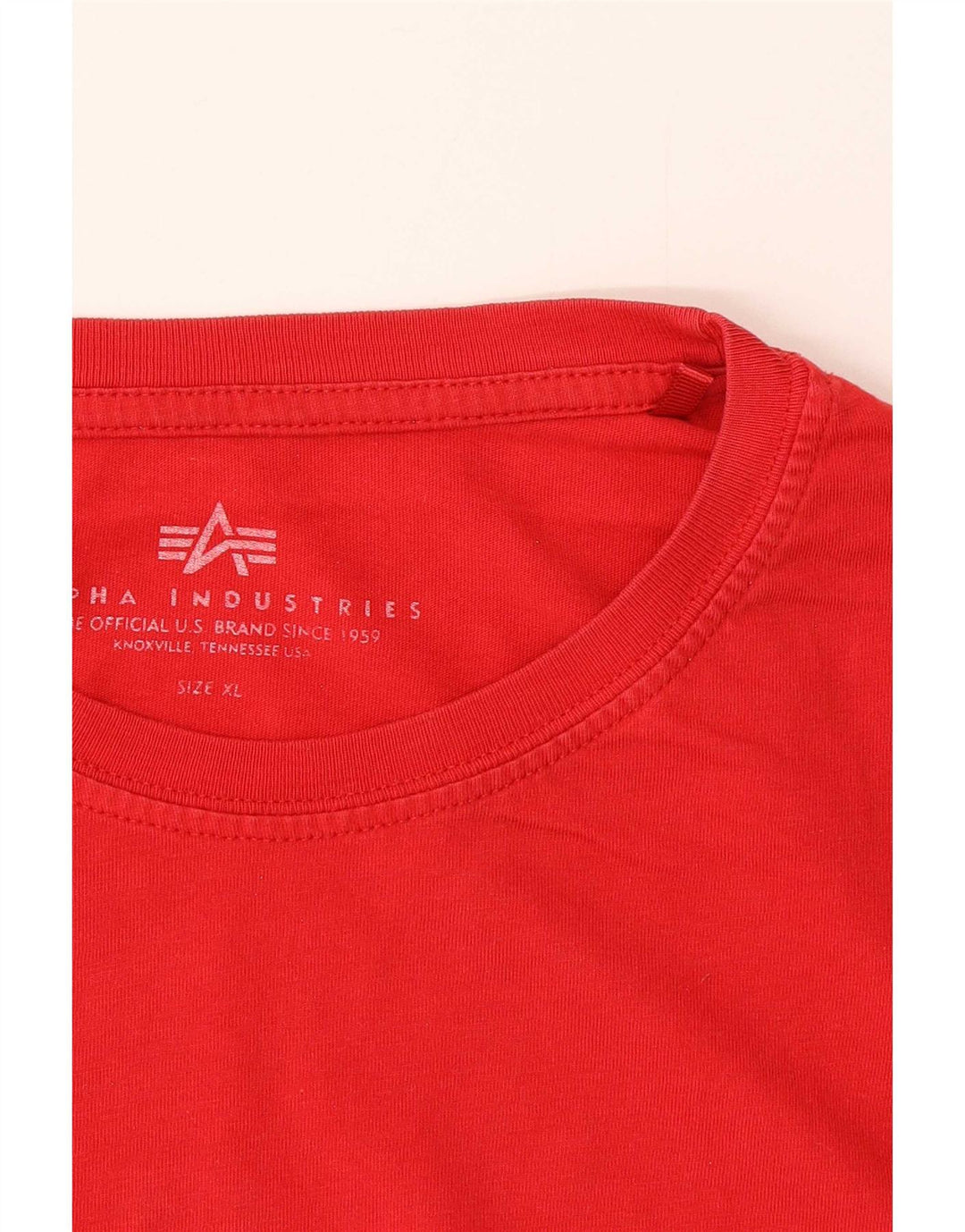 Alpha Industries Herre Grafisk T-Shirt Top XL Rød