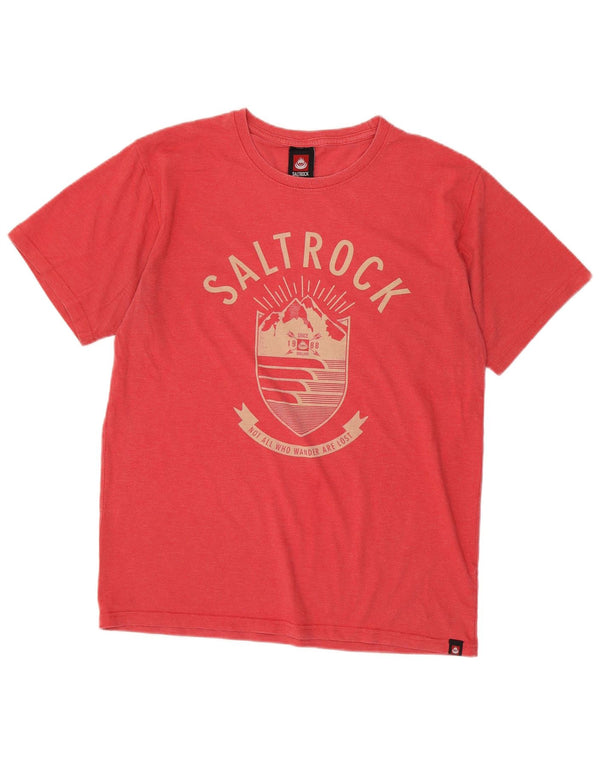 Saltrock Mens Graphic T-Shirt Top Large Pink