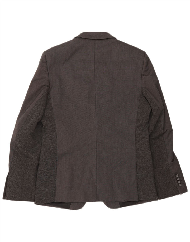 ZARA Mens 1 Button Blazer Jacket EU 50 2XL Grey Colourblock Polyester