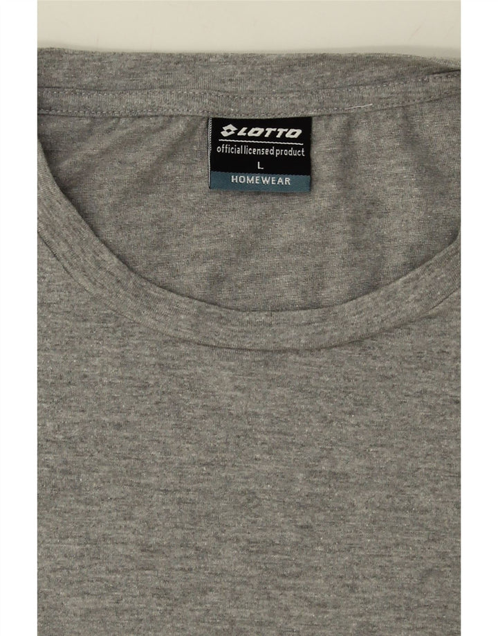LOTTO Mens T-Shirt Top Large Grey Cotton Vintage Lotto and Second-Hand Lotto from Messina Hembry 