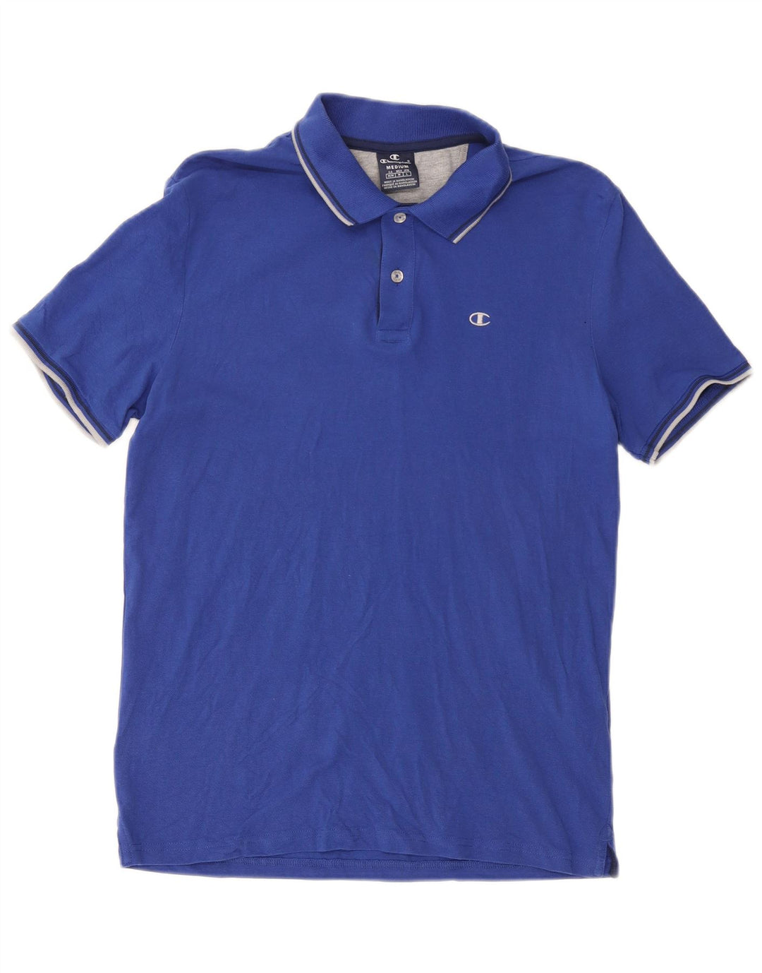 Polo da uomo Champion in cotone blu medio