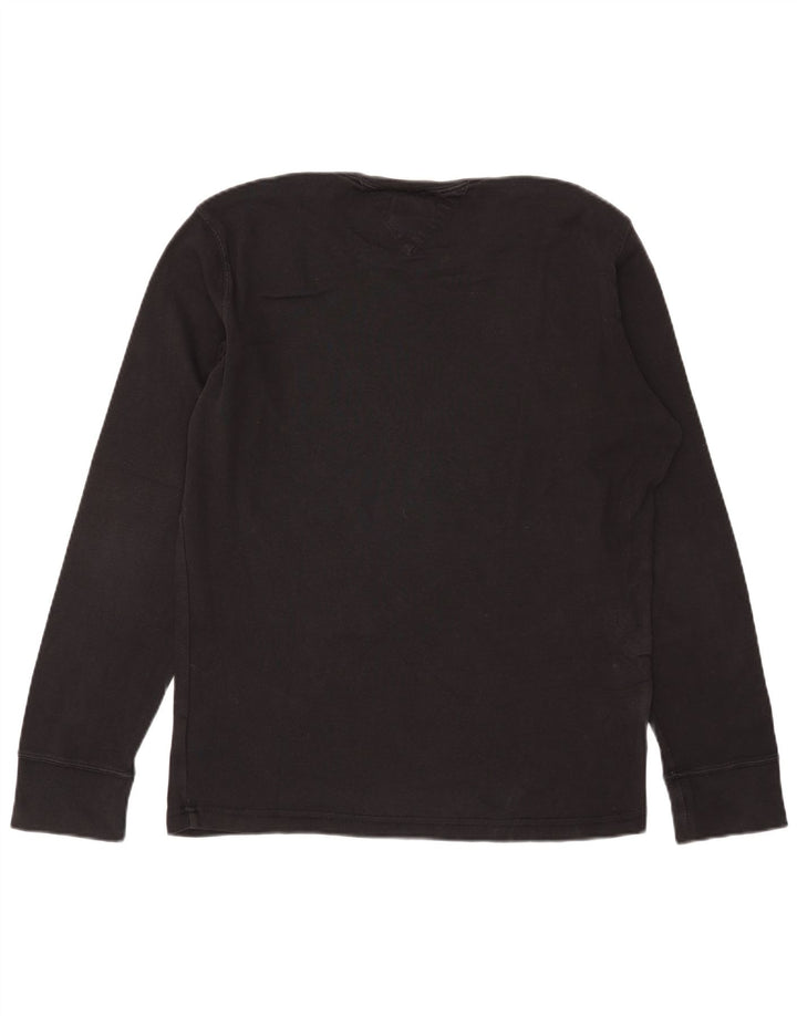 Tommy Hilfiger Mens Top Long Sleeve Large Black Cotton