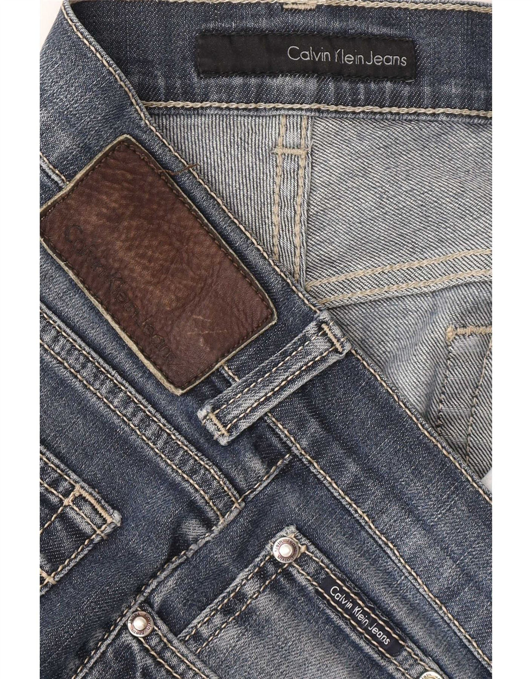 Calvin Klein Straight Jeans til mænd W36 L31 Blå