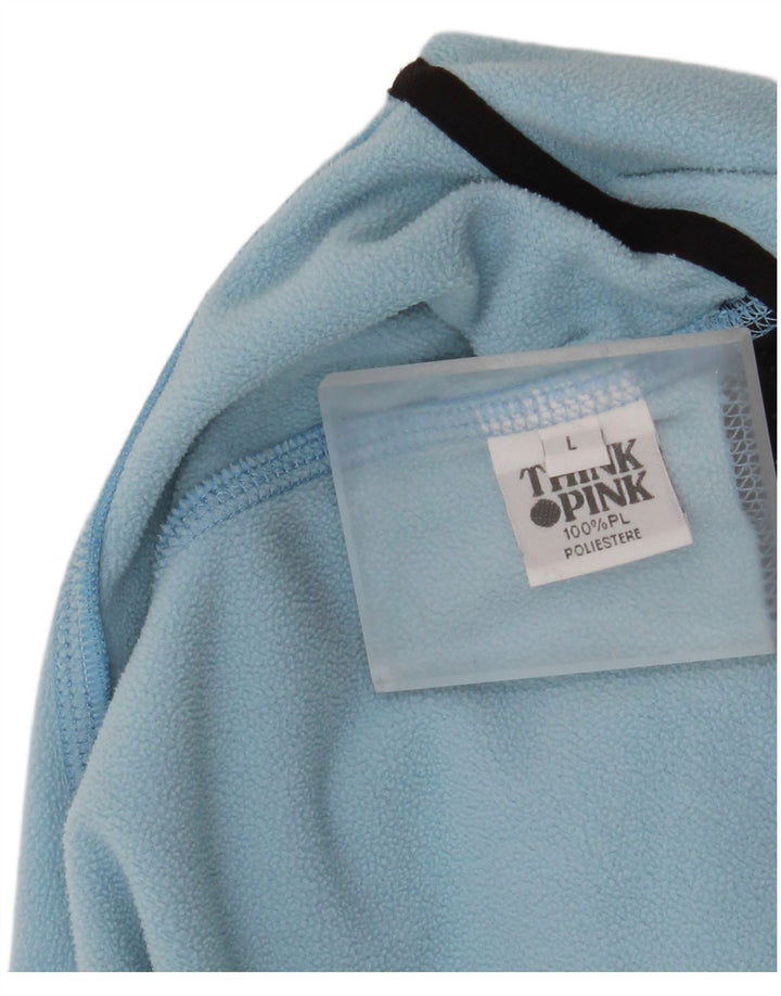 Think Pink Damen-Bomberjacke mit Kapuze, UK 16, Größe L, blau, Polyester