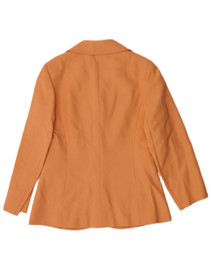 Vintage Womens 3 Button Blazer Jacket IT 42 Medium Orange Viscose