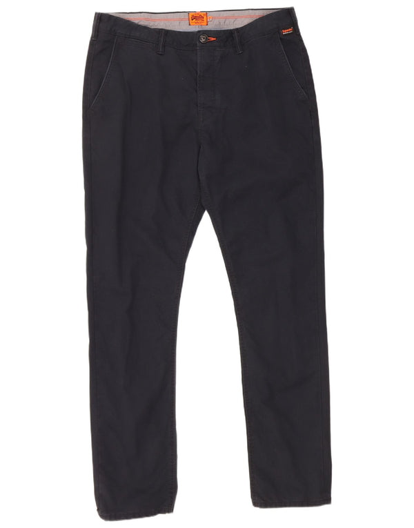 Pantaloni chino slim pentru bărbați Superdry XL W36 L31 bumbac bleumarin