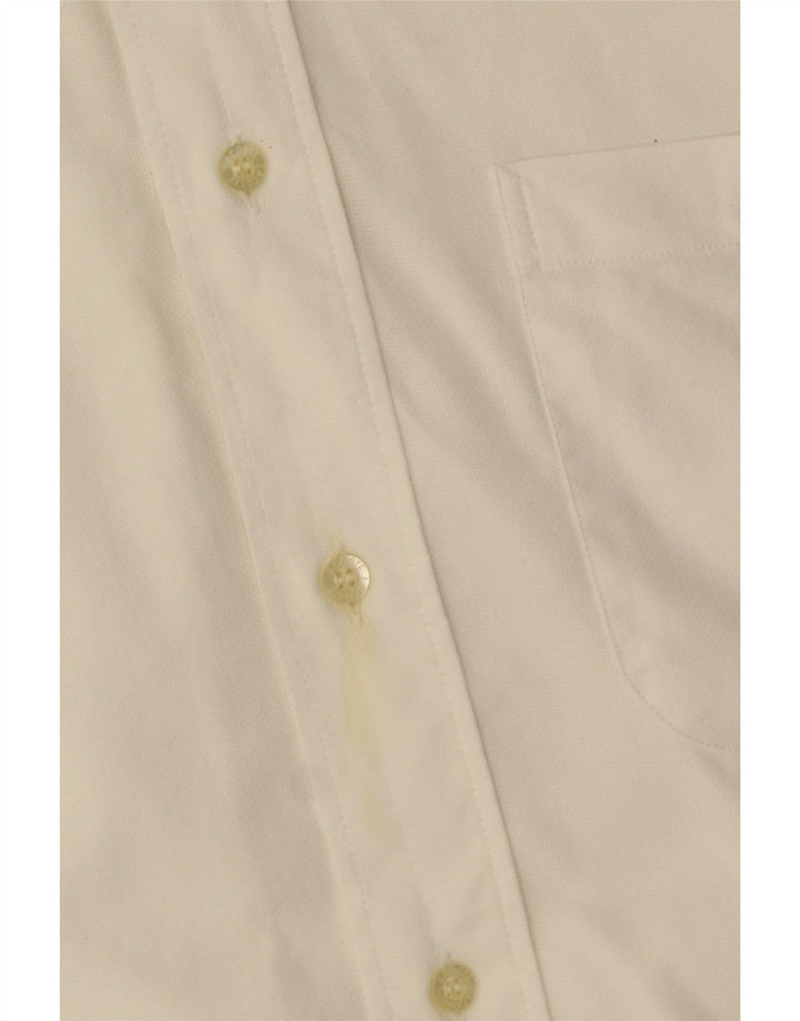 Lacoste Mens Short Sleeve Shirt Size 42 Large White Cotton