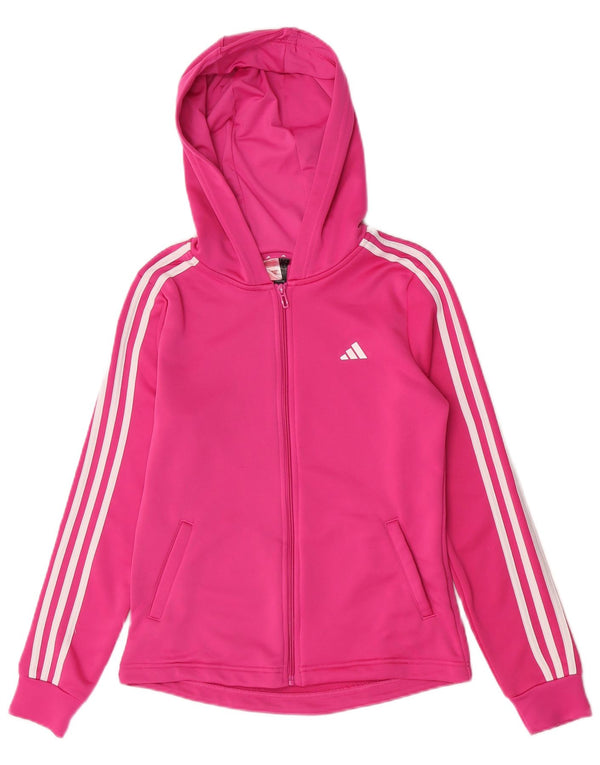 Adidas Mädchen-Kapuzenpullover mit Reißverschluss, 14–15 Jahre, rosa, Polyester
