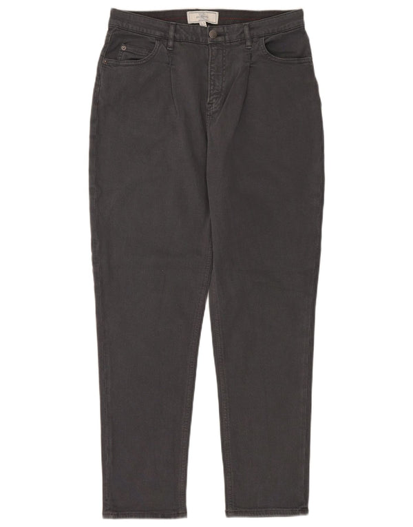 Fat Face Womens High Waist Tapered Jeans UK 10 Small W30 L28 Grey Cotton