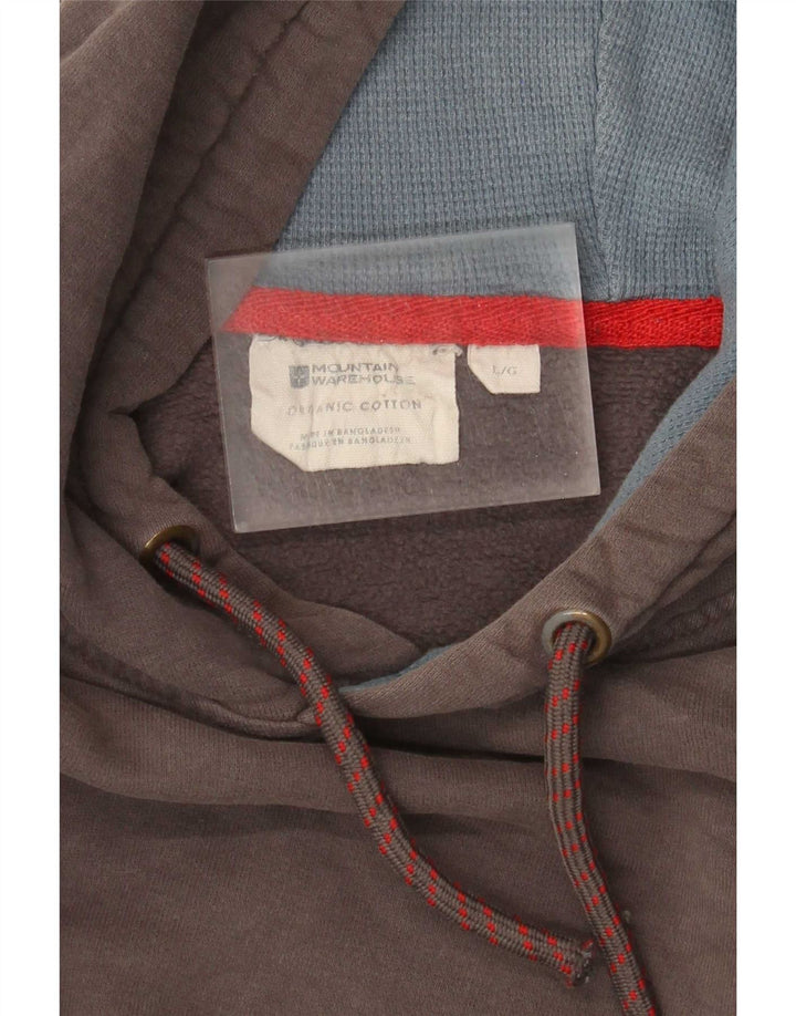 Mountain Warehouse Mens Hoodie Jumper Large Grey Cotton