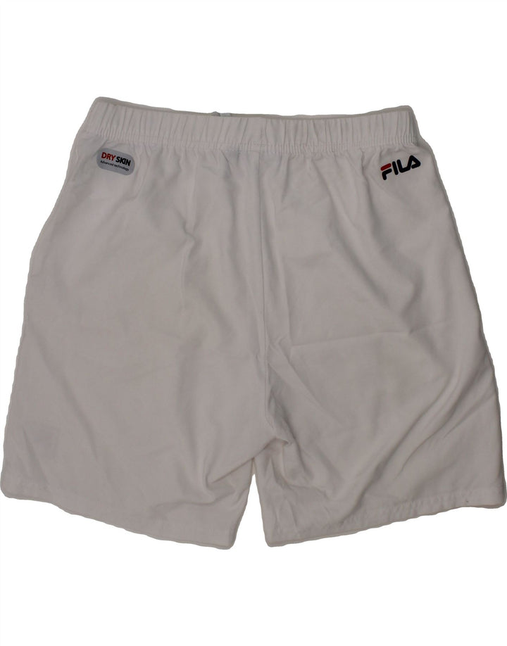 FILA Boys Sport Shorts 11-12 Years  White Polyester Vintage Fila and Second-Hand Fila from Messina Hembry 