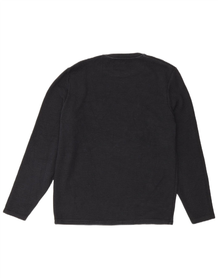 Top Zara da uomo a maniche lunghe in cotone nero medio