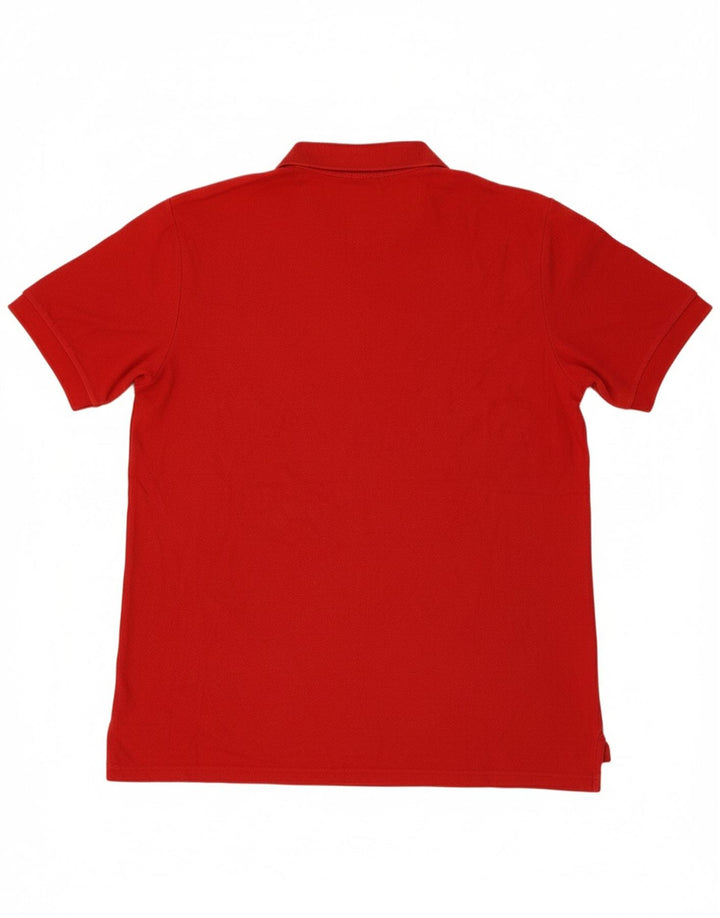 CHAPS Mens Polo Shirt Large Red Cotton