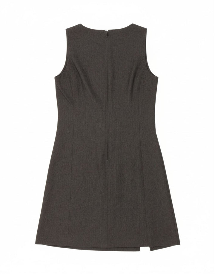 STEFANEL Womens Sleeveless A-Line Dress UK 10 Small Grey Polyester Vintage Stefanel and Second-Hand Stefanel from Messina Hembry 
