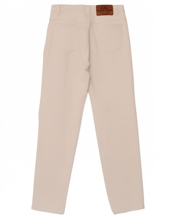 John Baner Damen-Jeans mit hoher Taille, UK 14, Größe L, W28, L30, weiße Baumwolle