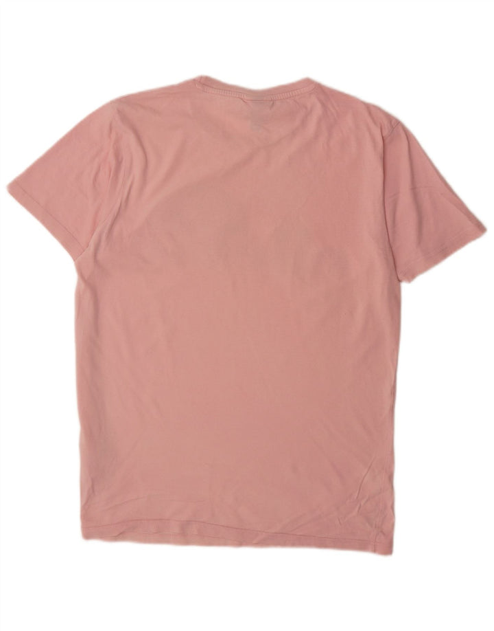 ELLESSE Mens Graphic T-Shirt Top Small Pink Cotton