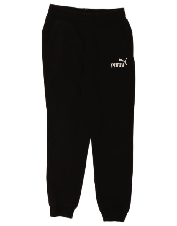 Puma Boys Tracksuit Trousers Joggers 11-12 Years Black Cotton