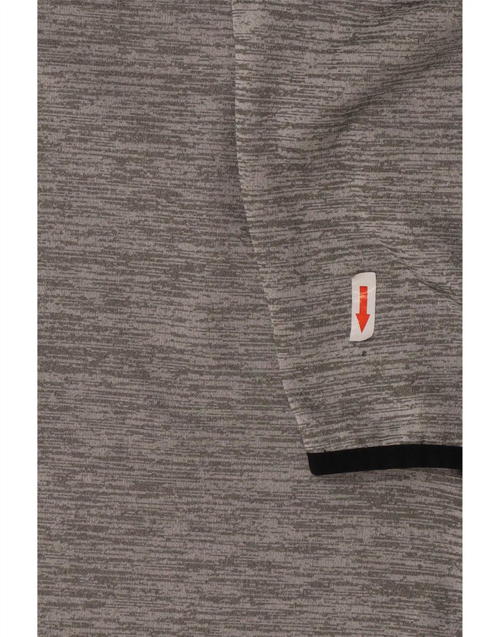Under Armour Sweat-shirt à col zippé pour homme Large Gris Moucheté Polyester