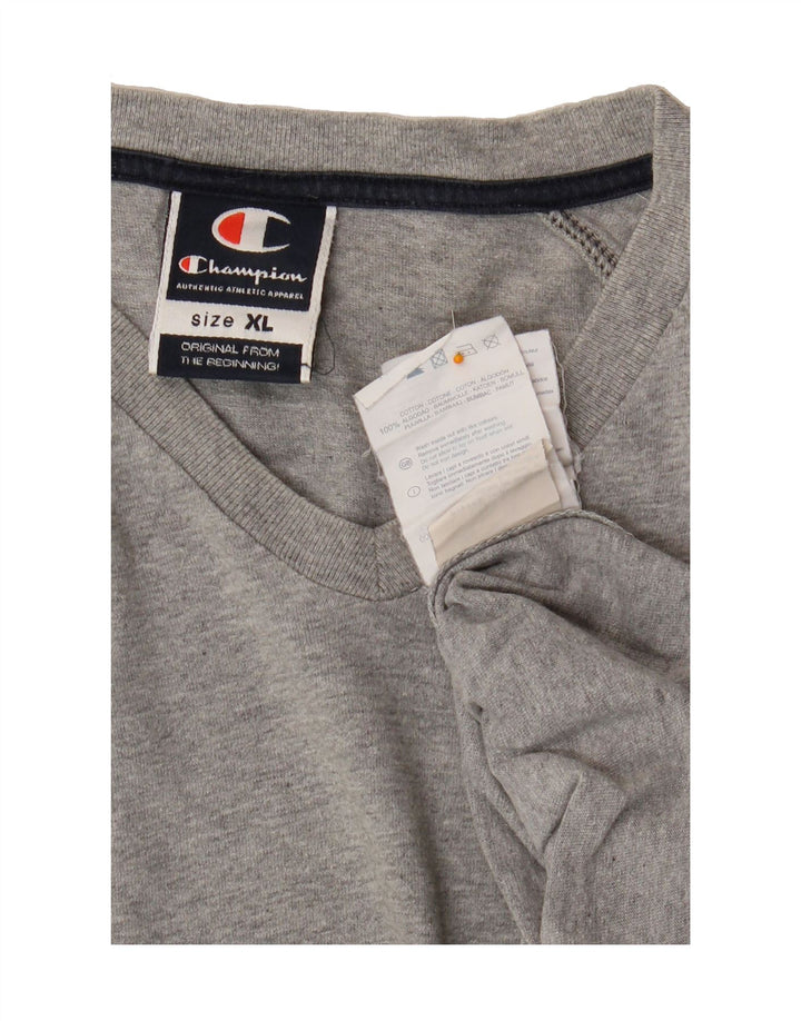 CHAMPION Mens T-Shirt Top XL Grey Cotton Vintage Champion and Second-Hand Champion from Messina Hembry 