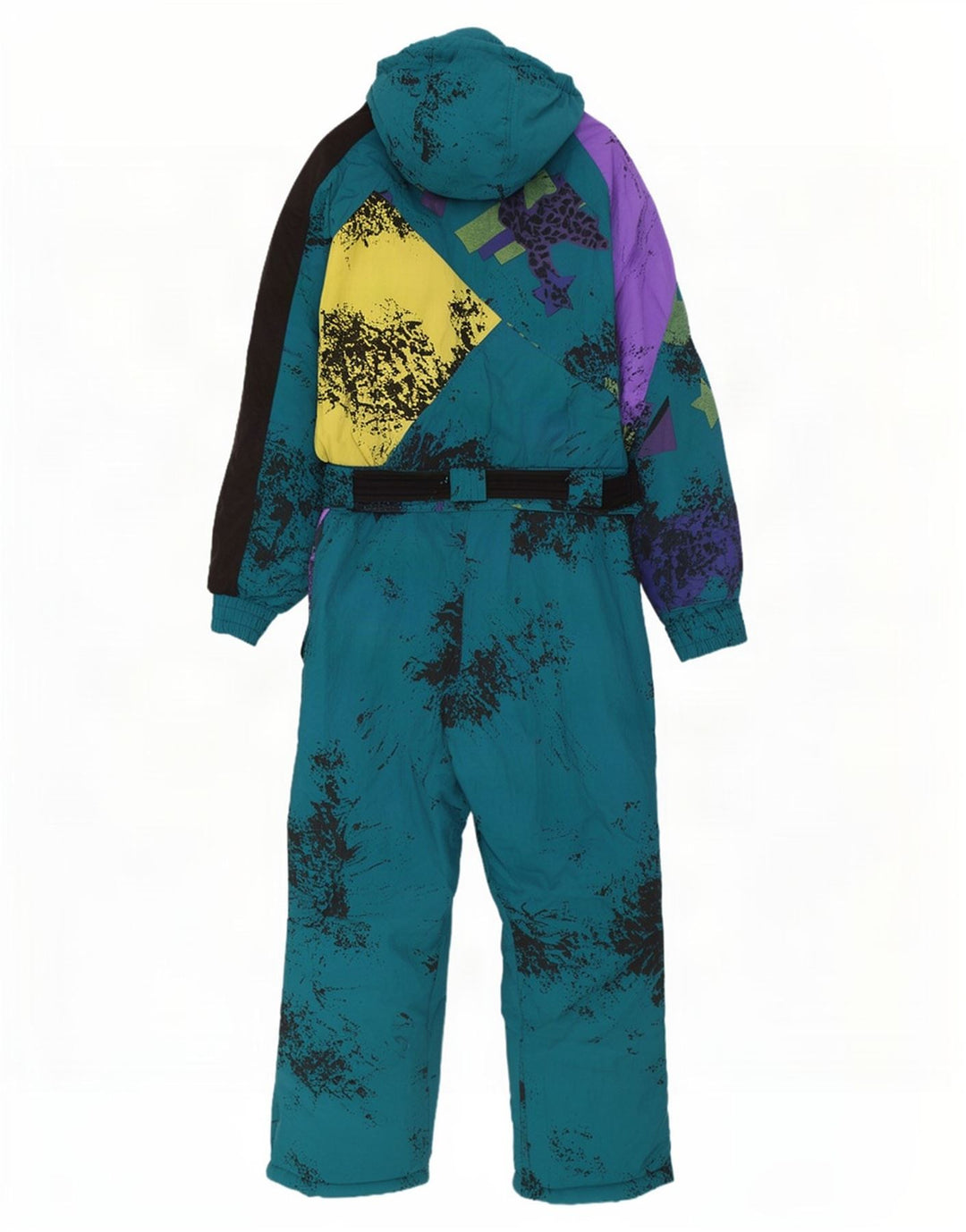 Vintage Ski Jumpsuit til mænd IT 50 Medium Blue Tie Dye Polyamid