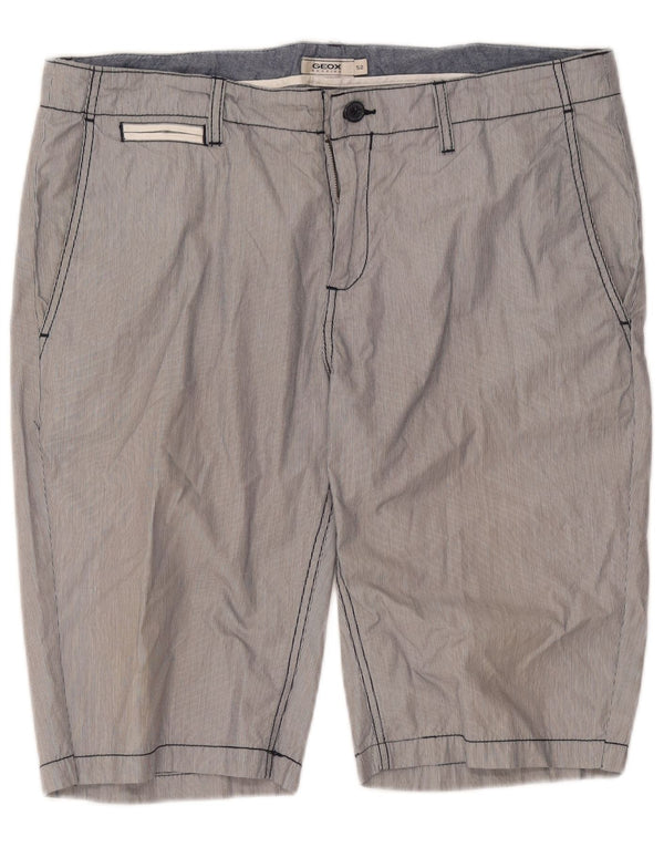 Geox Respira Herre Chino Shorts IT 52 XL W40 Grå nålestribet bomuld