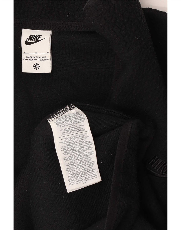 Nike Mens Loose Fit Fleece Jacket UK 38 Medium Black Polyester