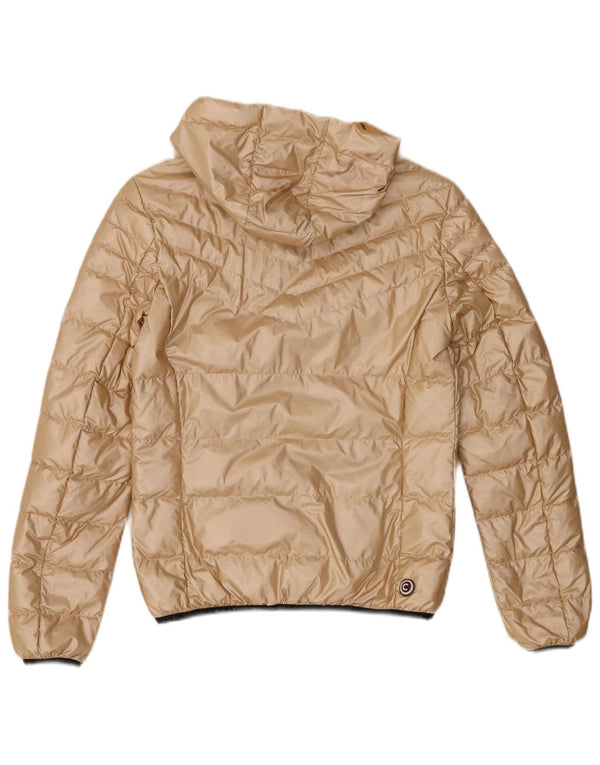 Colmar Womens Hooded Padded Jacket IT 40 XS Gold Nylon