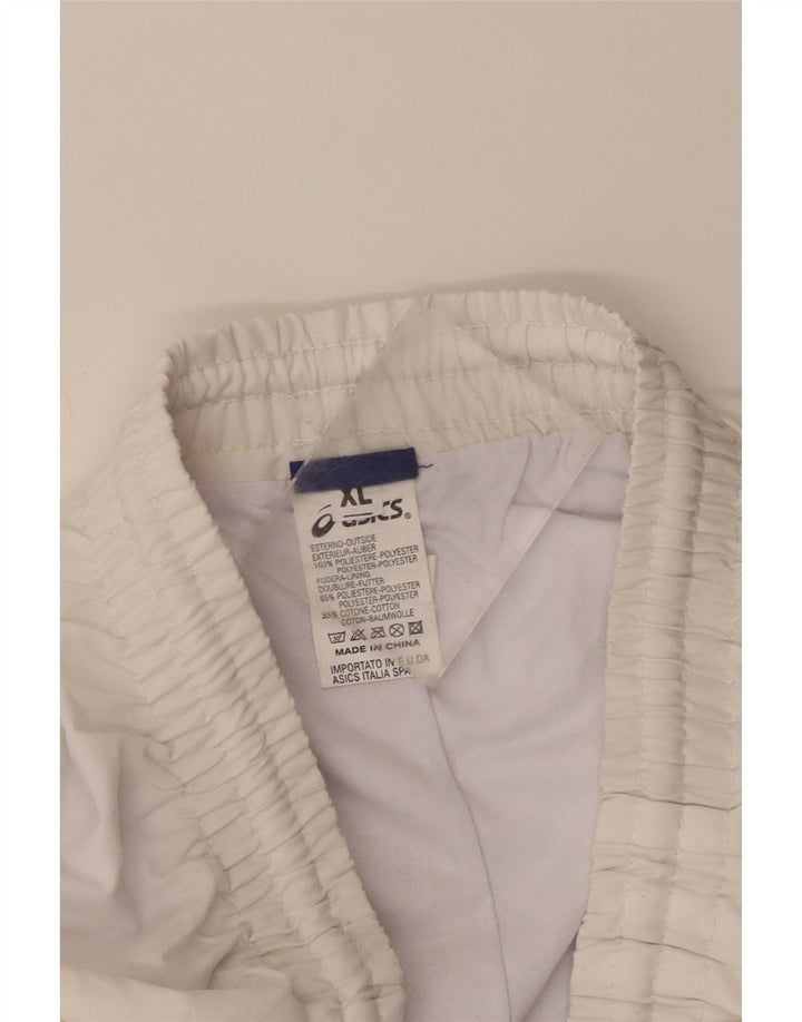 Asics Mens Tracksuit Trousers Joggers XL  White Polyester