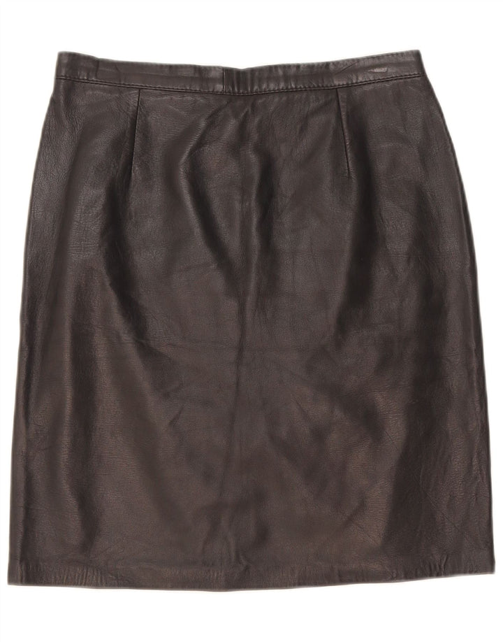 Vintage lædernederdel til kvinder W28 Medium Black