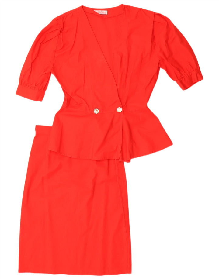 Vintage Womens 2 Piece Skirt Set IT 42 Medium W28 Red