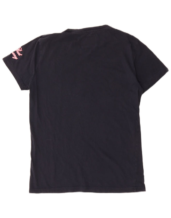 T-shirt grafica da uomo Best Company Top in cotone blu navy medio